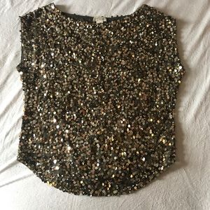 Sequin off the shoulder blouse